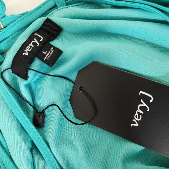 NWT Very J Aqua Teal Large Dress - Picture 3 of 5